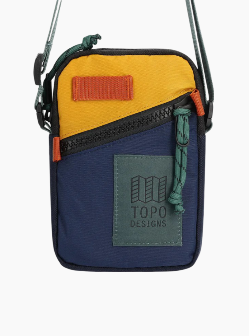 bandolera mini navy mustard topo designs