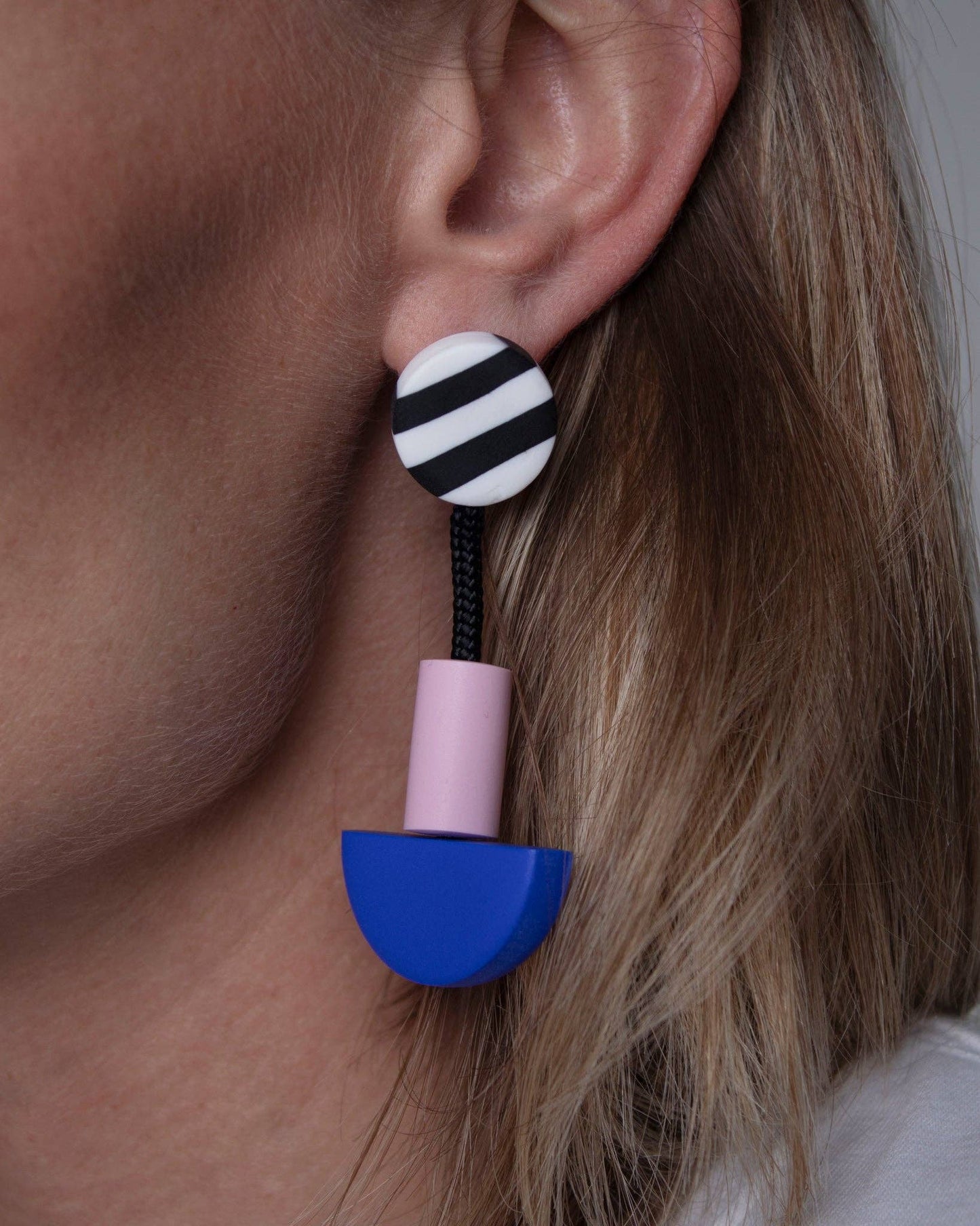 Pendientes balacin azulado