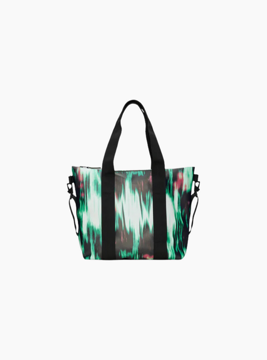 bolso rains tote bag mini blur estampado abstracto impermeable