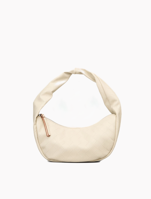 Bolso Talia Sand de Becksöndergaard en color crema con diseño trenzado