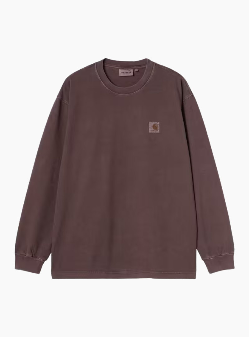 Camiseta Carhartt WIP L/S Vista color Palisander tintada en prenda