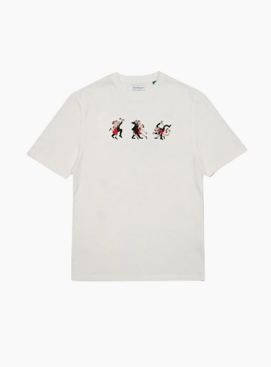 Camiseta Edmmond Studios Ballroom Dance off white, 100% algodón orgánico, 220 g/m², hecha en Portugal