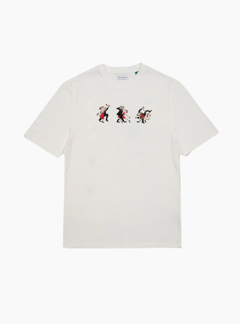 Camiseta Edmmond Studios Ballroom Dance off white, 100% algodón orgánico, 220 g/m², hecha en Portugal