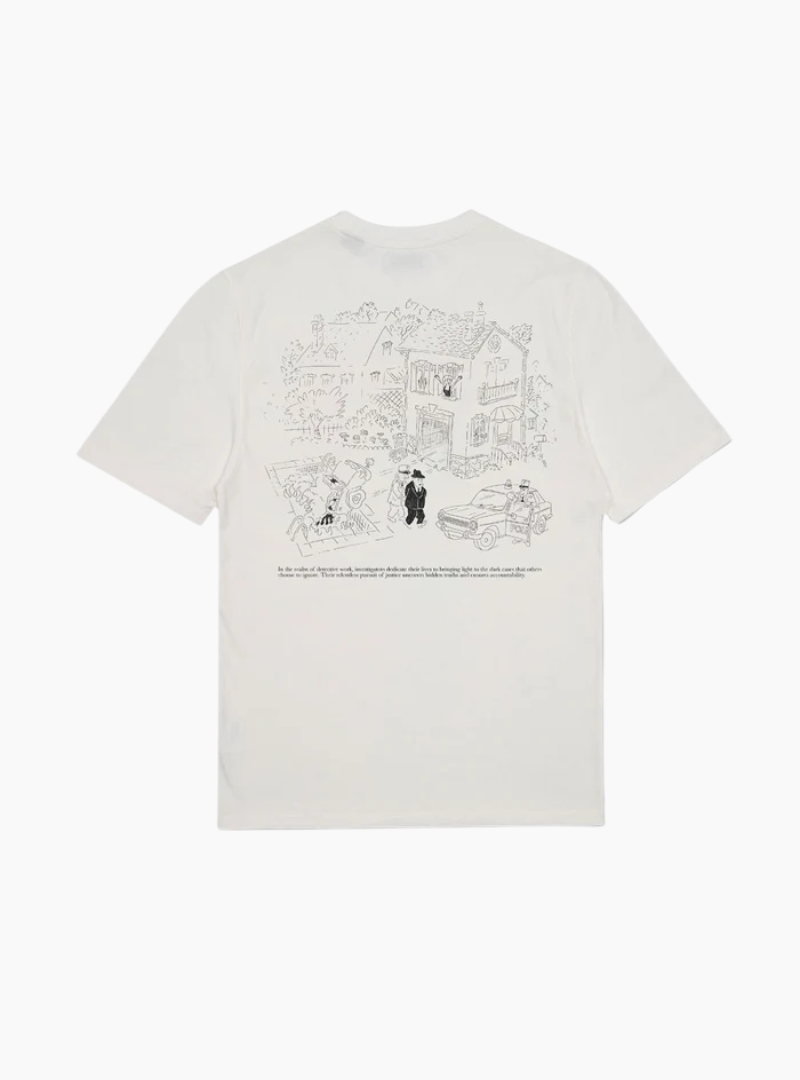 Camiseta Edmmond Studios Scene del Crime color off white en Tequila Sunset