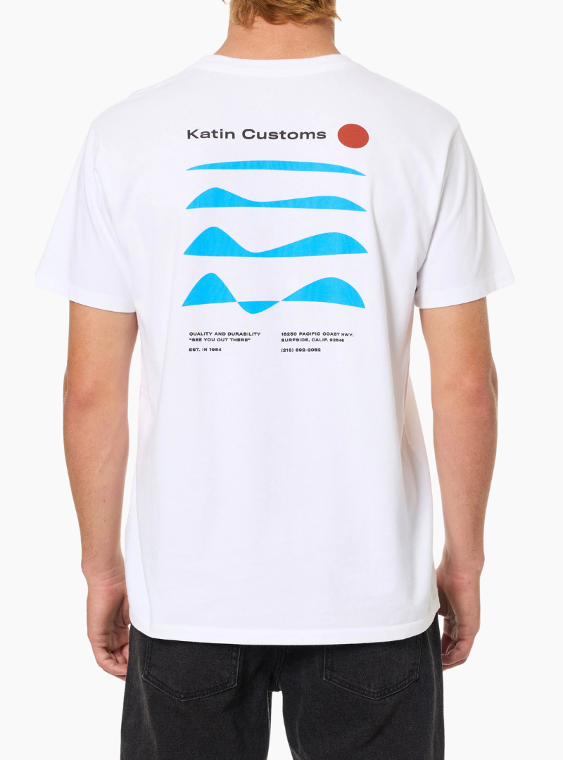 Camiseta Frequency de Katin USA de algodón orgánico con diseño de atardecer costero