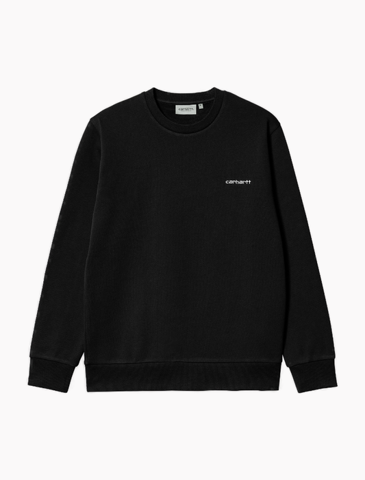 Sudadera Script Embroidery - black / white