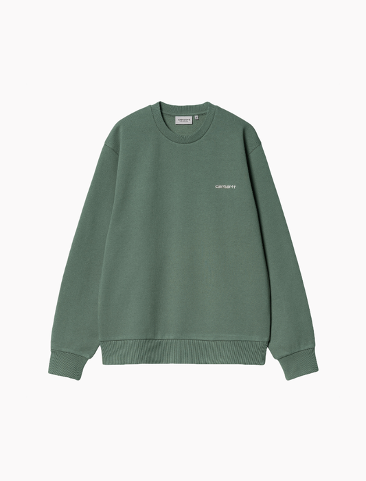 Sudadera Script Embroidery - park / white