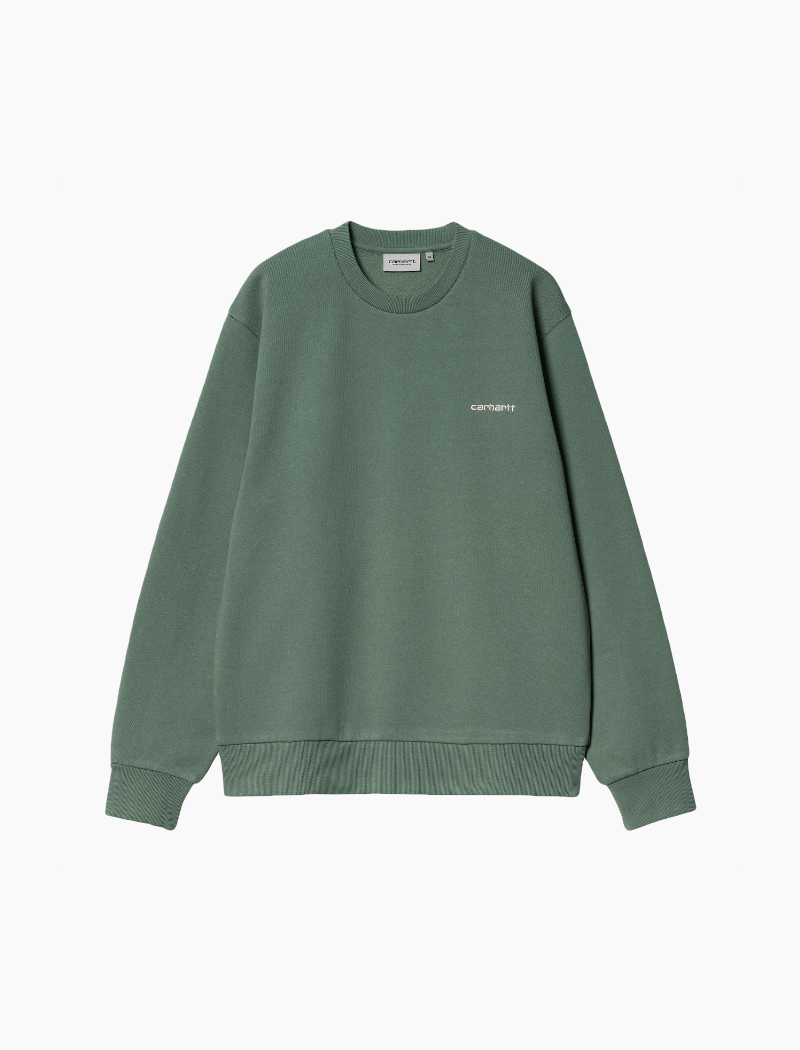 Sudadera Script Embroidery - park / white