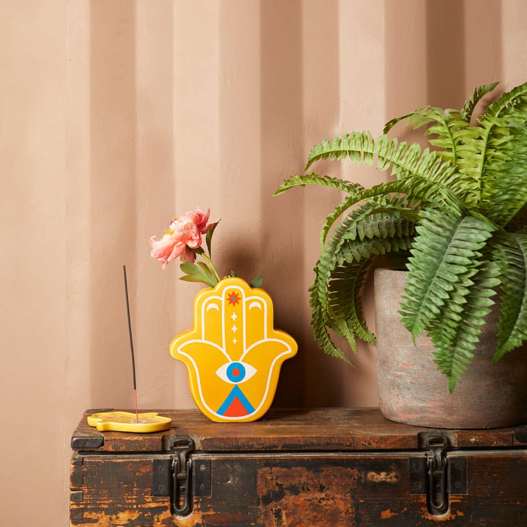 Florero Lucky Hand amarillo