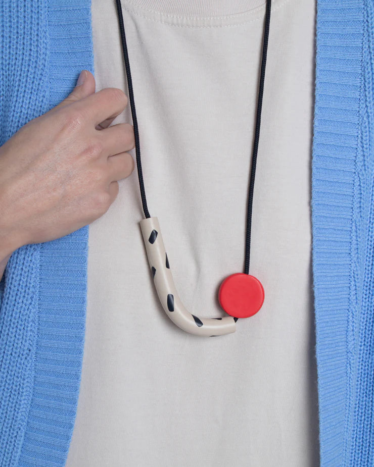 Collar Tobogán Alineado De La Rosa Studio en arcilla polimérica hecho a mano