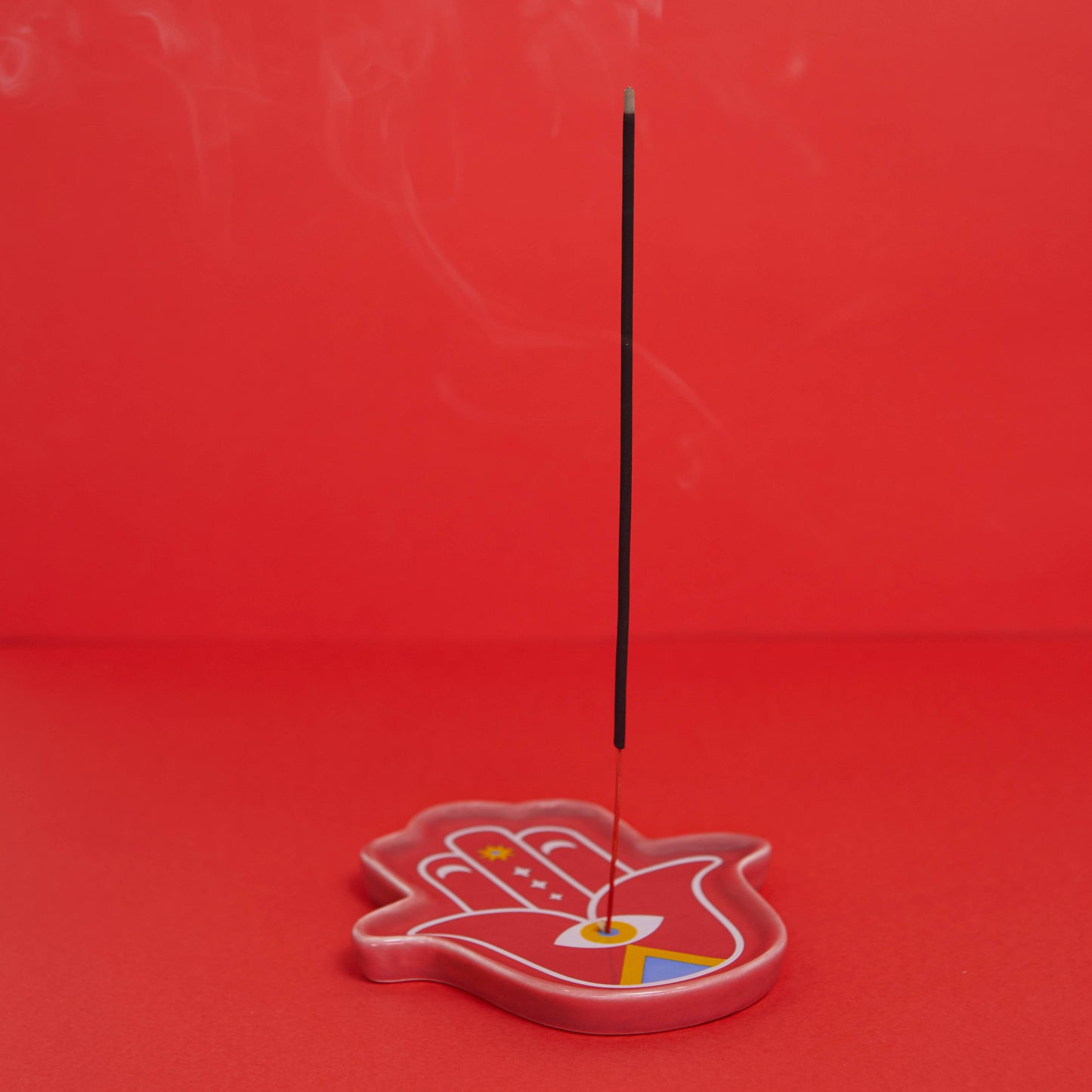 Porta Incienso Lucky Hand rojo