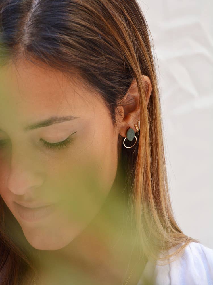 Pendientes Olivia - verde azul claro