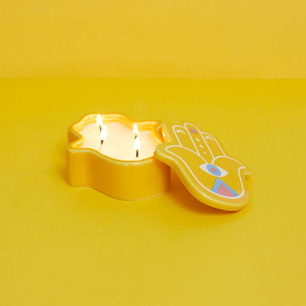 Vela Lucky Hand amarilla