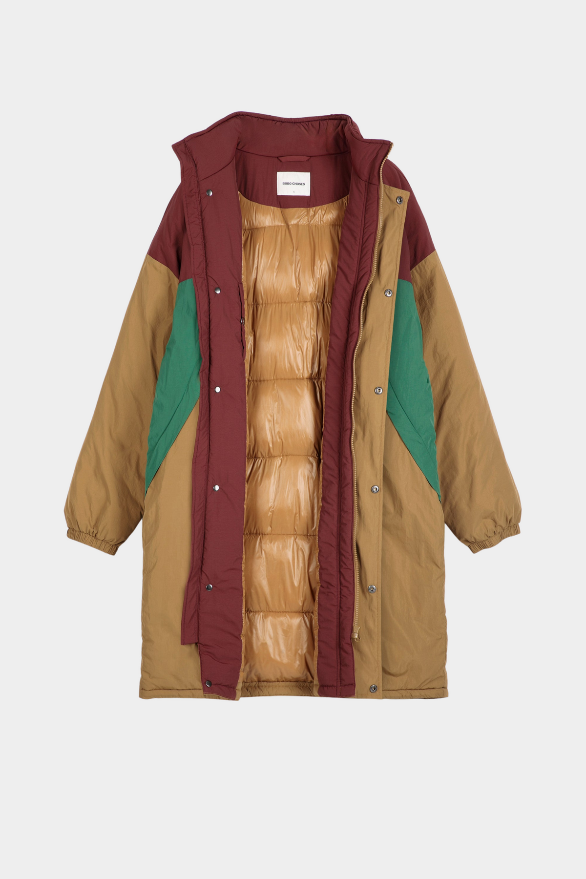 Parka Acolchada Oversize Color Block
