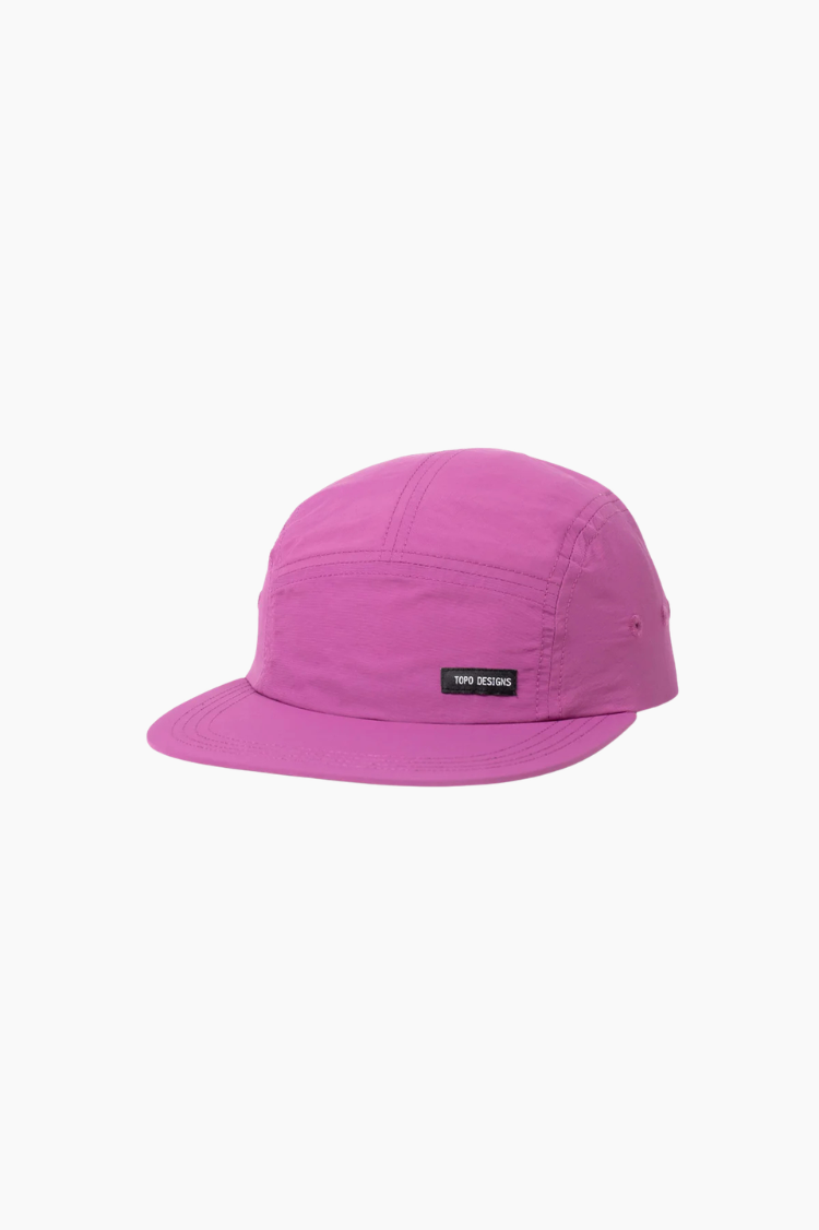 Gorra Topo Designs Nylon Camp Hat Damson rosa 5 paneles