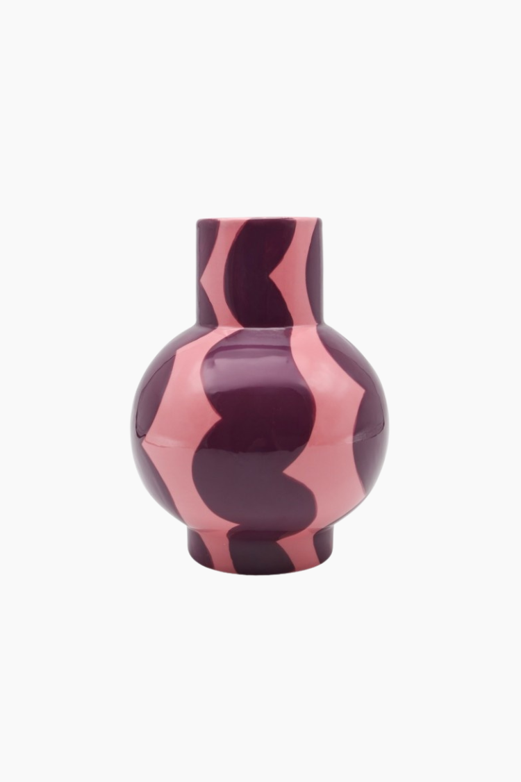 Jarrón cerámico Gaspar Qué Rico rosa morado