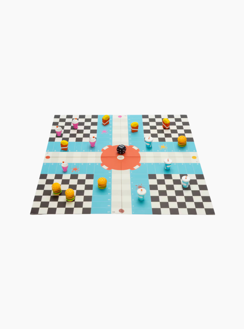 Juego de mesa Ludos Diner Balvi estilo retro con piezas de comida