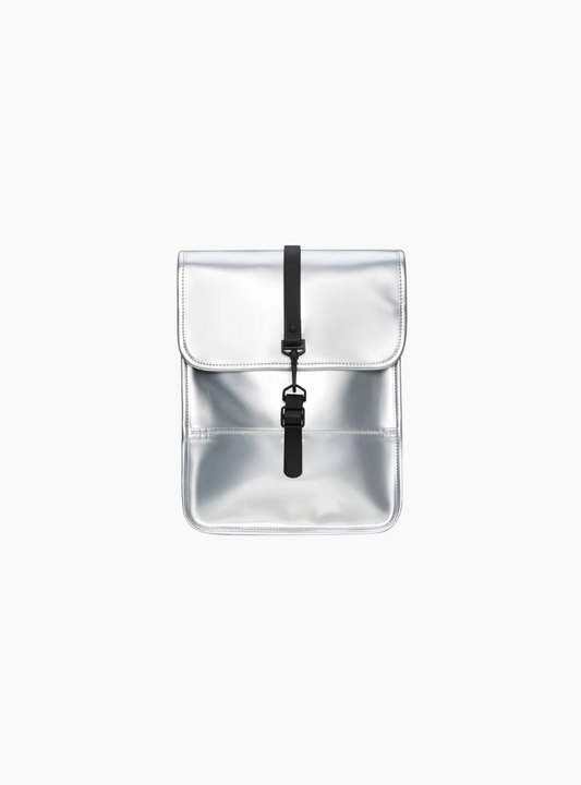 mochila rains backpack micro mirror plata efecto espejo impermeable unisex