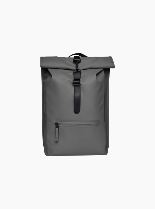 mochila rains rolltop rucksack grey gris oscuro impermeable unisex