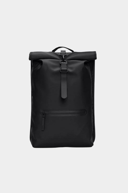 mochila rains rolltop rucksack black negra impermeable unisex