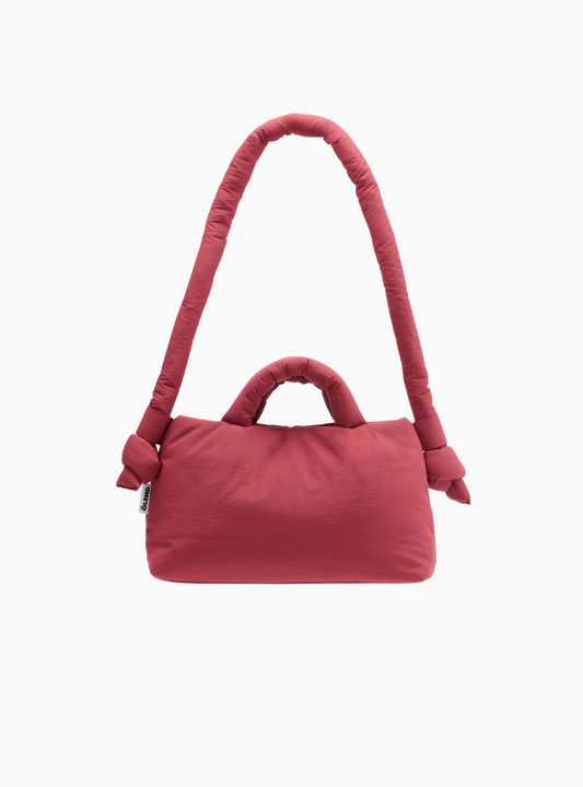 Bolso Mini Ona Soft Bag Cherry Red acolchado en nylon impermeable
