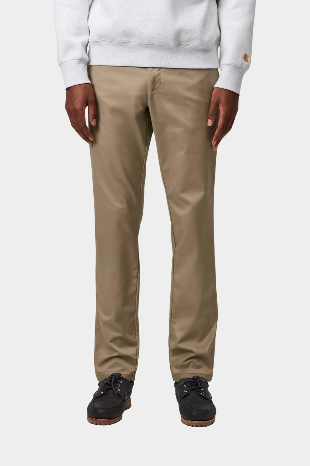 Pantalón chino Sid de Carhartt WIP para hombre en beige Leather, con corte slim tapered y cintura baja