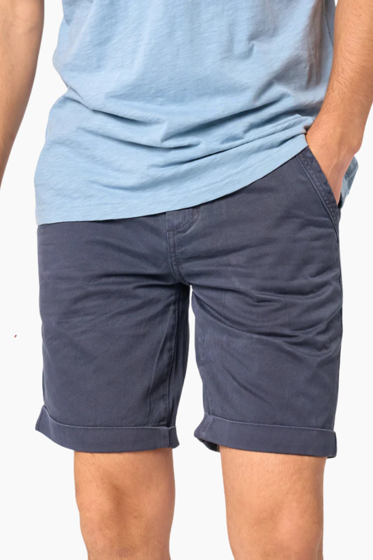 pantalon corto billybelt first horizon navy hombre algodon organico