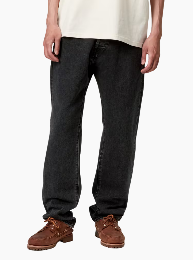 Pantalón Klondike Pant Black Stone Washed Carhartt WIP denim orgánico