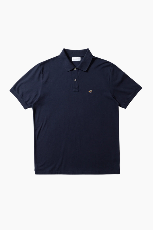 polo navy duck edmmond studios de piqué con logo bordado