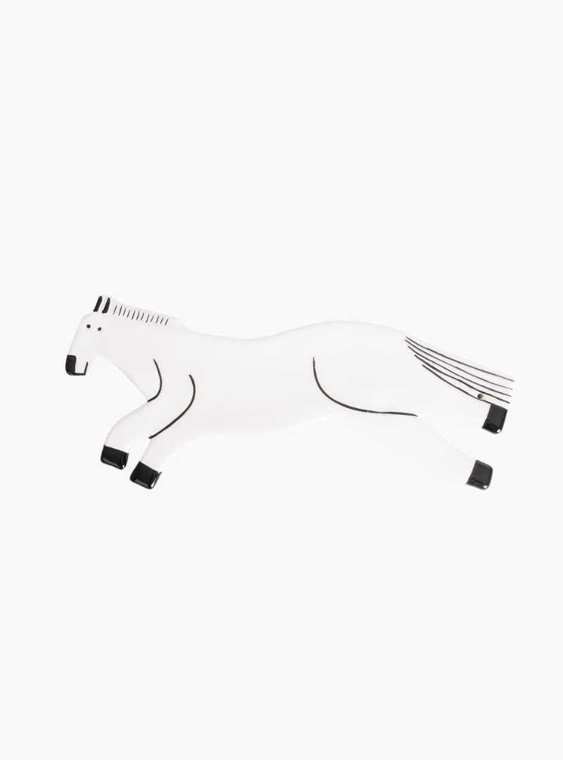 Quemador de incienso Pegaso en cerámica pintada a mano Helio Ferretti