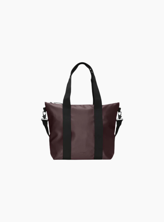 Rains Tote Bag Mini impermeable color Depth con cremallera y correa ajustable