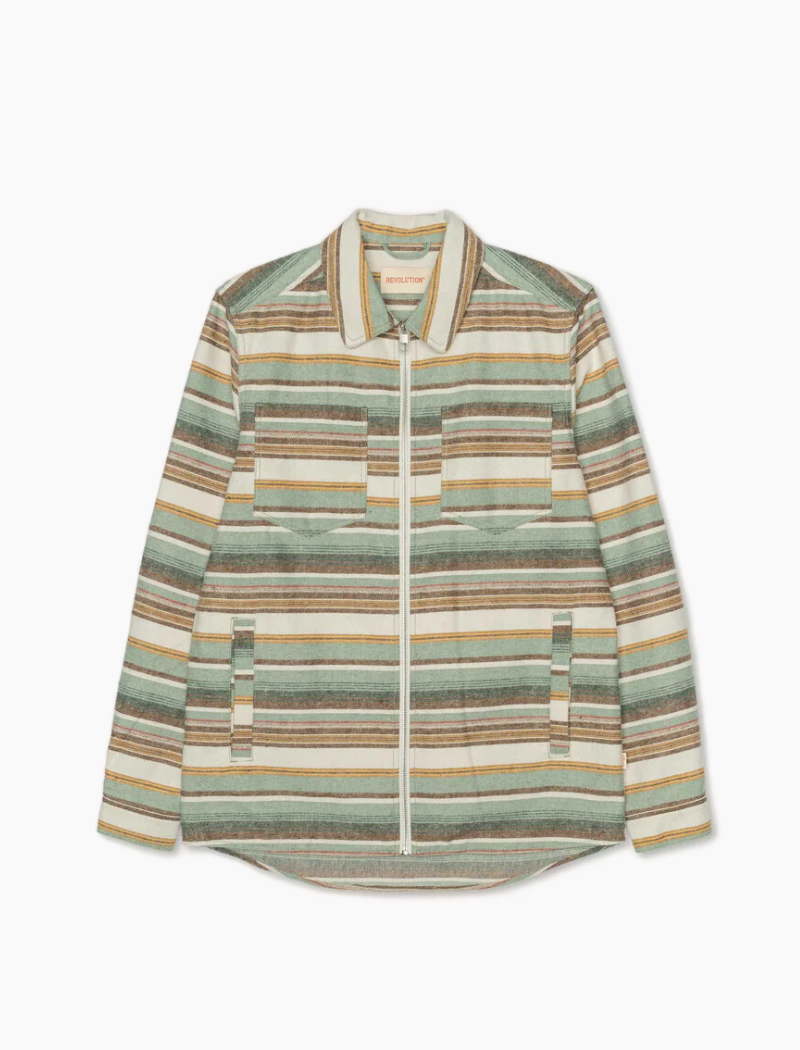 Sobrecamisa con cremallera multi - verde