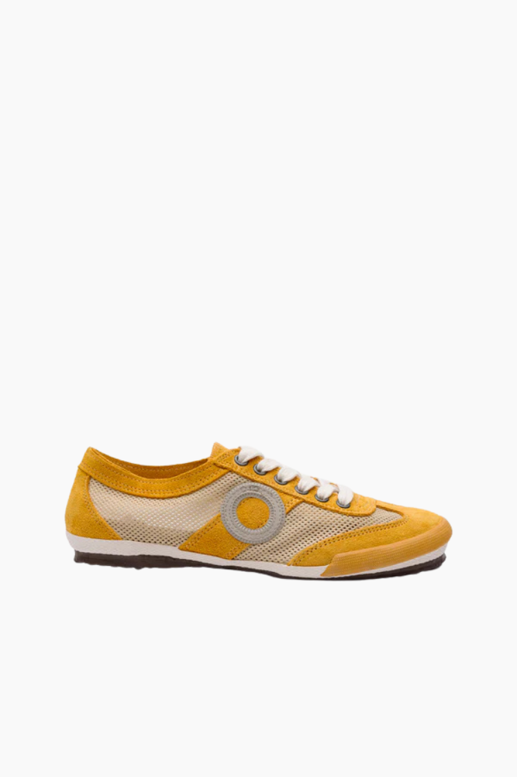 zapatillas aro joaneta net sunflower amarillas mujer ante malla