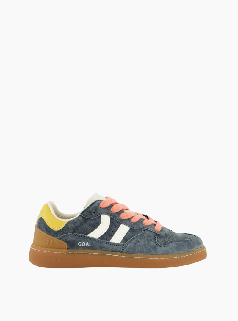 Zapatillas Coolway Goal Indigo Blue para mujer con suela gruesa y diseño retro
