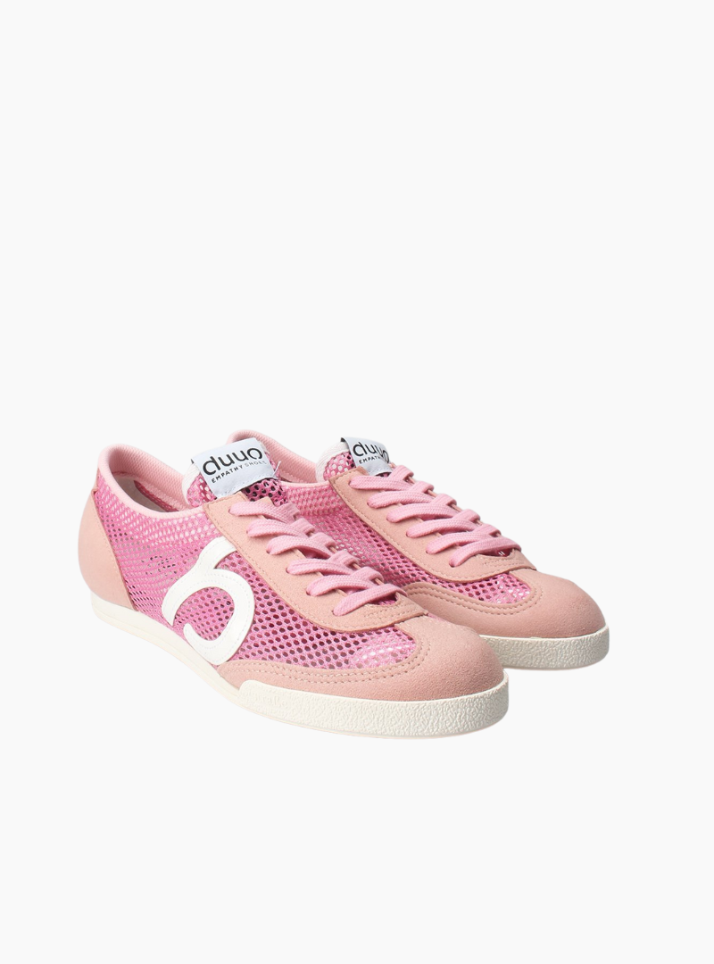 Zapatillas Duuo Strabe 09 Rosa para mujer fabricadas en España con malla reciclada y materiales veganos
