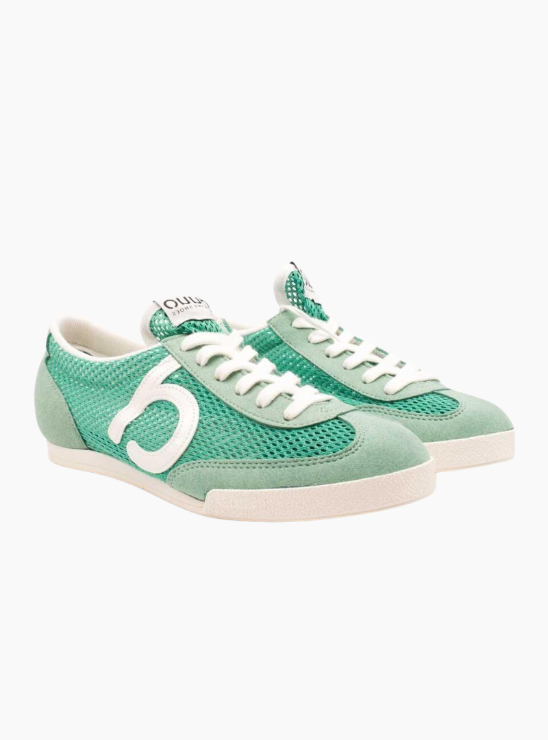 Zapatillas Duuo Strabe 13 Verde Agua para mujer fabricadas en España con malla reciclada y materiales veganos