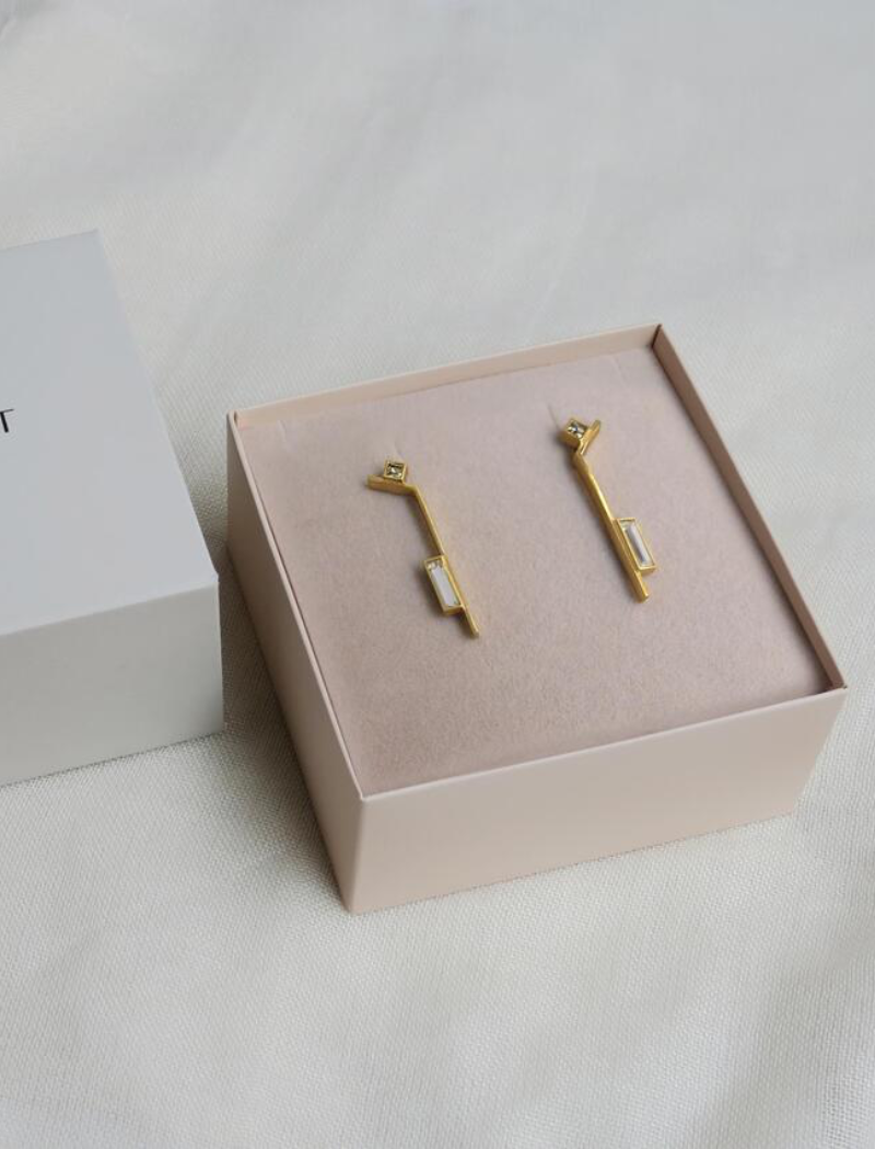 Pendientes geoda midi gold