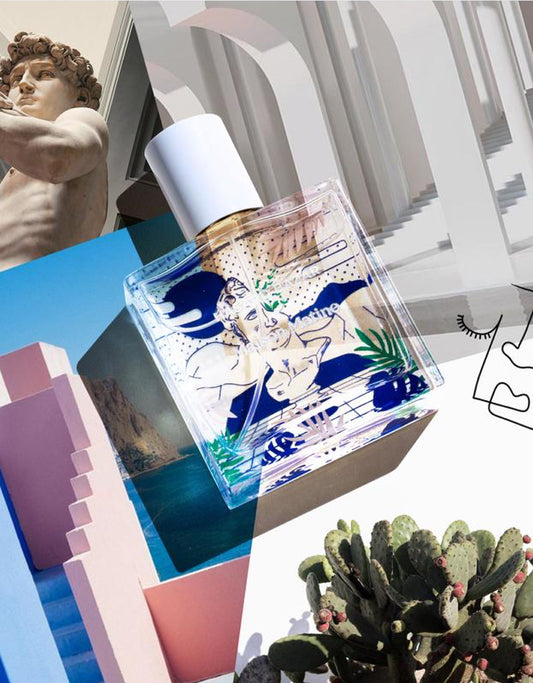 Perfume Hasard Bazar de Maison Matine con notas de vainilla, rosa y pachulí