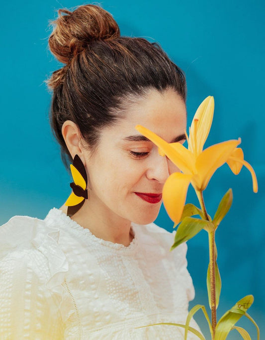 Pendientes ave del paraiso - Tequila Sunset