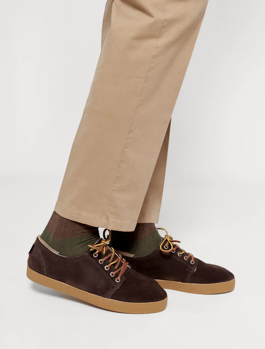 Zapatillas Higby Brownie Syrup Hydro de Pompeii Brand para hombre en serraje hidrófugo marrón.