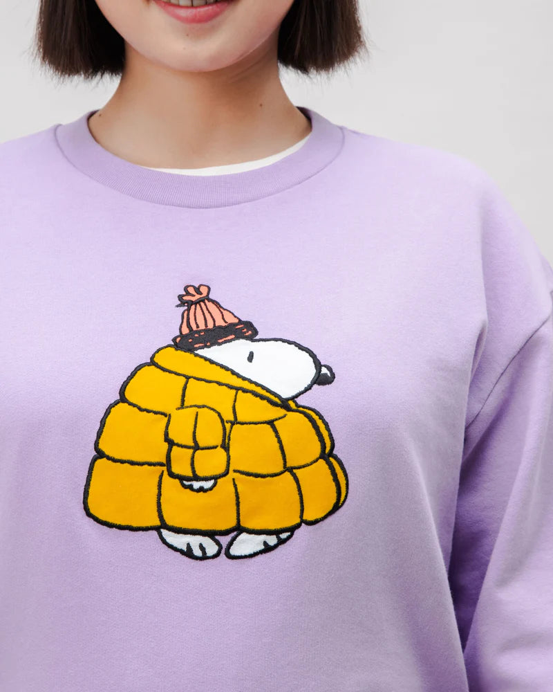 Sudadera Peanuts Snow - lila