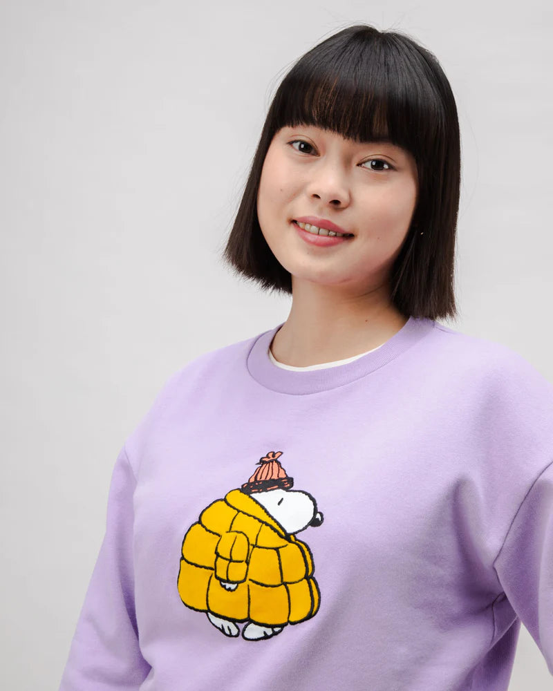 Sudadera Peanuts Snow - lila