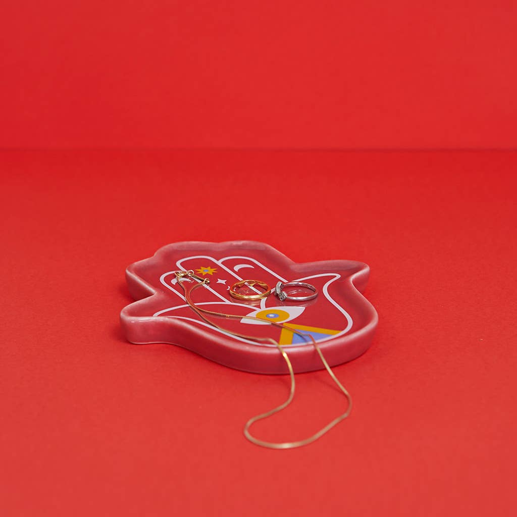 Porta Incienso Lucky Hand rojo