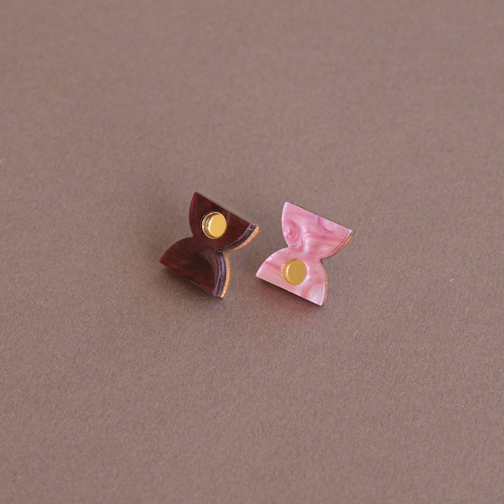 Pendientes Pink & Berry - merlot / rosa