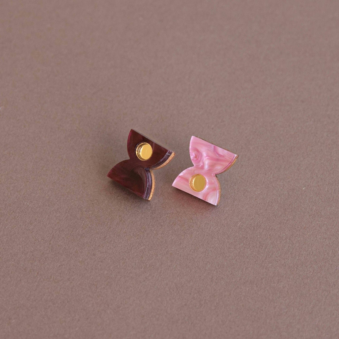 Pendientes Pink & Berry - merlot / rosa