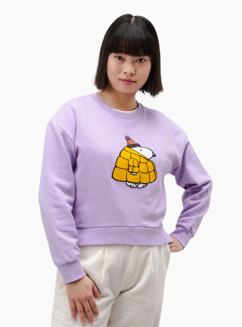 Sudadera Peanuts Snow - lila