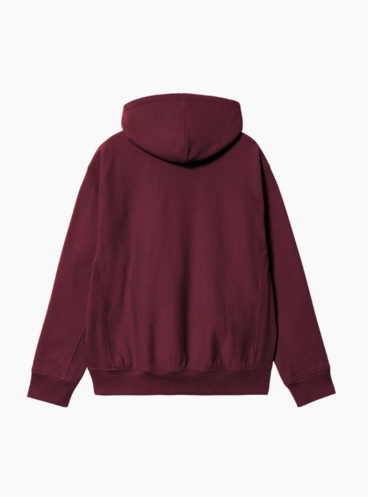 Sudadera Hooded American Script - malbec