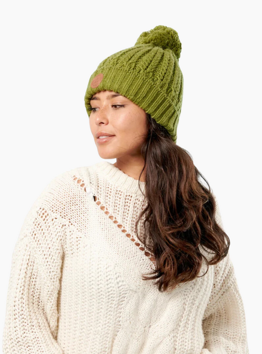 Gorro 3 pompones - moscow mule verde