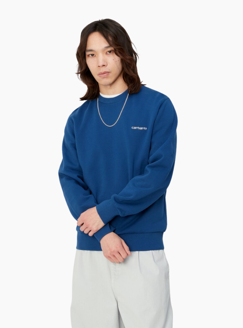 Sudadera Script Embroidery - elder / white