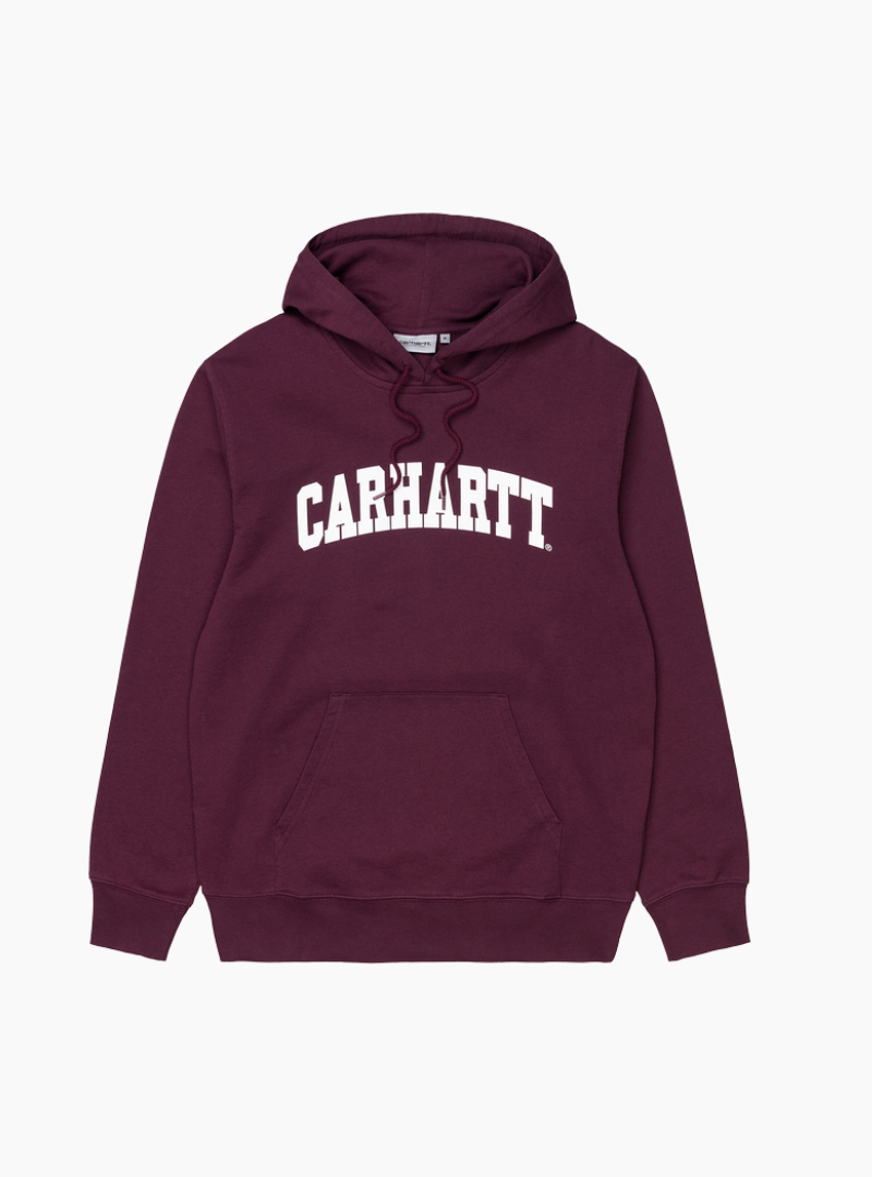 Sudadera Hooded University - wine / white